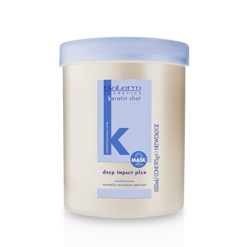 SALERM - Hydrating Hair Mask - Deep Impact Plus - 1000 ml - Deep Hair Hydration - For Use After Keratin Shot + Keramix Treatment - Smooth and Straight Hair
