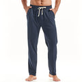 AMY COULEE Mens Cotton Yoga Pants Running Workout Lightweight Sweatpants Open Bottom Lounge Pants with Pockets
