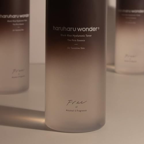 haruharu Wonder Black Rice Hyaluronic Toner for Sensitive Skin, Alcohol Free, Fragrance Free, Deep Hydration, Glass Skin, Korean Skincare, Vegan, Cruelty-Free, 10.1 fl.oz