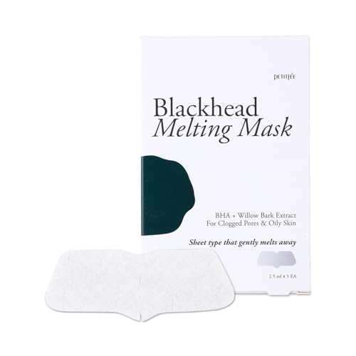 Blackhead Melting Mask 5ea - Gentle Nose Mask for Blackhead Dissolving, Pore Tightening, Exfoliating with BHA, Salicylic Acid, Centella Asiatica, Oil Control