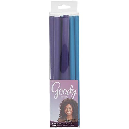 GOODY Flexible Rod Hair Rollers, Assorted, 20 Count
