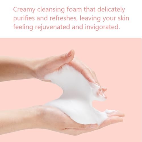 Kwailnara Peach Milk Facial Cleanser (4.06 Fl Oz) ? Korean Face Wash for Clear & Glowing Skin | Milk Protein, Royal Jelly & Vitamin-Rich Peach Extract | Creamy Whipped Foam