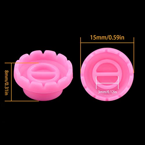 Glue Rings for Lash Extension, 200 PCS Volume Glue Holder, Easy Fan Lashes Ring, Flower Cup for Lash Extension Supplies, Eyelash Extension Rings Holder