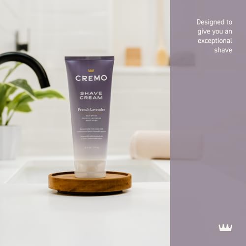 Cremo Women¡¯s Shaving Cream Sensitive Skin, Moisturizing, French Lavender, Ultra-Slick Shave Cream for Women, Fights Nicks, Cuts and Razor Burn, 6 Fl Oz