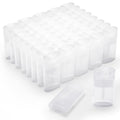 Wesiti 100 Pcs Plastic Empty Deodorant Containers 1/2 oz Travel Deodorant 15ml Refillable Containers Tubes Oval Lip Balm Tubes for Lip Balm DIY (Clear)