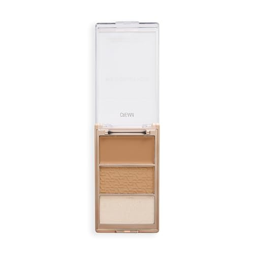 Revolution, Bronze Icon Palette, Cream, Matte, & Shimmer Bronzer Trio for Buildable Glow, Infused with Hyaluronic Acid, Vegan & Cruelty-Free, Divine Fair, 0.09 oz