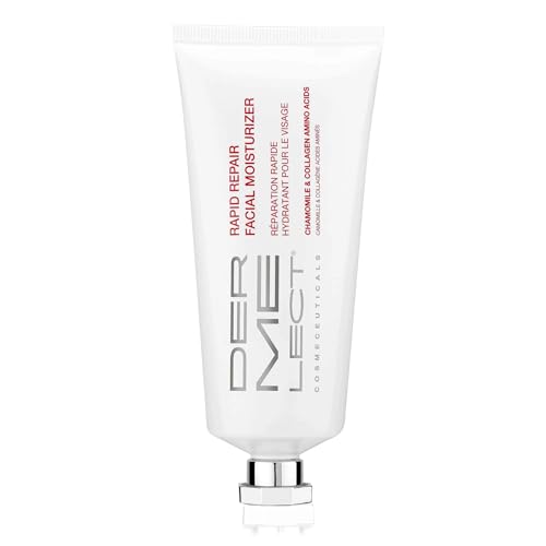 Dermelect Rapid Repair Facial Moisturizer for Face Anti Aging Cream with Chamomile Azulene Collagen Avocado Oil Grape Seed, Hydrating for Sensitive Skin Dryness Dullness Fine Lines & Wrinkles 3.3 oz