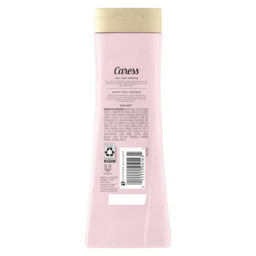 Caress Body Wash With Silk Extract For Noticeably Silky, Soft Skin Daily Silk Body Soap With White Peach & Orange Blossom 20 fl oz