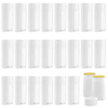 30 Pack 75ml/2.5oz Empty Deodorant Containers Refillable Deodorant Tubes White Oval Twist-Up Lip Balm Tubes for Homemade DIY Lipstick Crayon Lotion Chapstick
