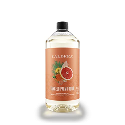 Caldrea Hand Soap Refill, Aloe Vera Gel, Olive Oil And Essential Oils To Cleanse And Condition, Tangelo Palm Frond Scent, 32 Oz