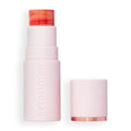 Revolution Beauty London, Skin Silk Marble Blush Stick, Buildable Color for Cheek, Eye, & Lip, Cream-to-Powder Formula, Vegan & Cruelty-Free, Sunkissed Apricot, 0.15 oz