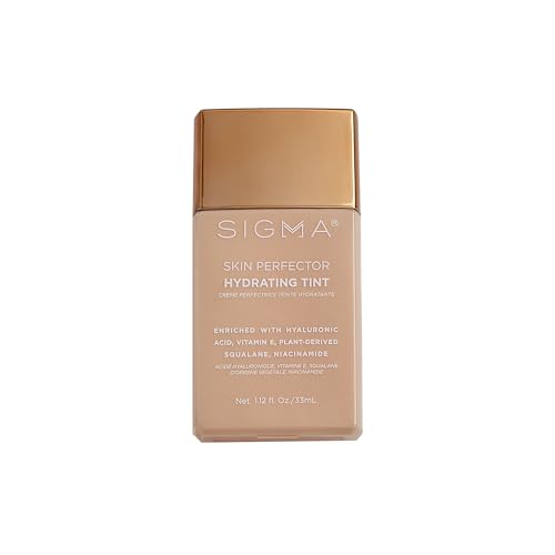 Sigma Beauty Skin Perfector ? Hydrating Skin Tint Foundation for Lightweight, Buildable Coverage, With Hyaluronic Acid, Niacinamide Serum, and More (2 Light Beige Tint, 1.12oz)