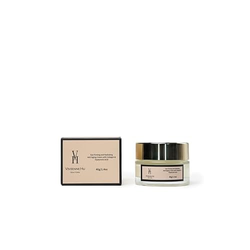 VivienneHu Eye Firming and Hydrating Anti-Aging Cream with Collagen and Hyaluronic Acid for Dark Circles & Puffiness, Daily Wrinkle Cream, Anti Aging Skin Care Treatment Women and Men, 1.4oz/40g