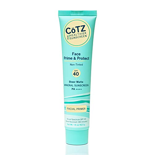 COTZ Face Prime & Protect Non-Tinted Mineral Sunscreen and Facial Primer Broad Spectrum SPF 40; PA++++ 1.5 oz / 42.5 g.