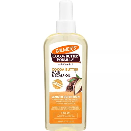 Palmer's Cocoa Butter & Biotin Length Retention Hair and Scalp Oil, 5.1 Ounce (Packaging May Vary) (Pack of 2)