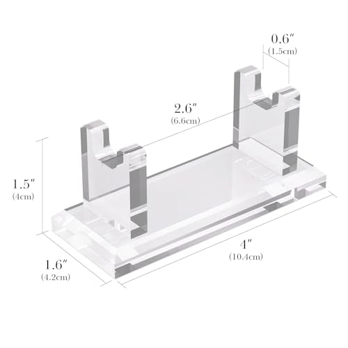 Linkidea Acrylic Men's Razor Stand Holder, Stable Storage Bracket Bathroom Countertop Organizer, Easy Clean, Compatible with Viking Blade Chief, MK-23C, Shaving Revolution (Clear)