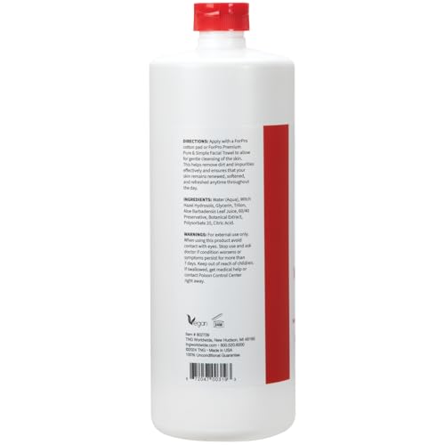 ForPro Premium Witch Hazel Toner, Alcohol-Free, Naturally Soothe, Tone & Hydrate Skin, Vegan, Fragrance-Free, 32 Fl Oz