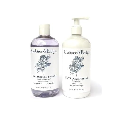 Crabtree & Evelyn Nantucket Briar Body Lotion & Shower Gel Set 16.9 oz
