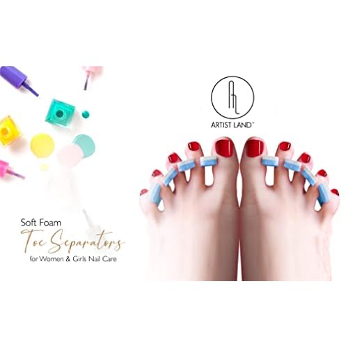 48 Pairs Spa Party Pack of Anti-Slip EVA Pedicure Slippers & Premium Toe separators Two Tone Soft & Durable - Bulk 6 Fun Colors Ideal for At Home Spa Party & Nail Salon