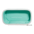 ROWNYEON Clear Makeup Bag,Leather Waterproof Cosmetic Bag,Travel Makeup Bag for Women,Portable Toiletry Bag Train Case with Zipper White(Small)