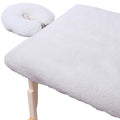 ForPro Professional Collection Comfy Soft Luxury Fleece Massage Pad Set, Extra Soft, Hypoallergenic, for Massage Tables, Includes Massage Table Pad and Face Rest Cover, 33¡± W x 74¡± L x 5¡± D