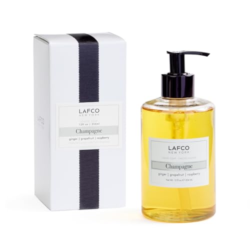 LAFCO New York Liquid Soap, Champagne - 12 oz - Regenerates, Protects & Moisturizes - All Skin Types - Hypoallergenic, Synthetic Free & Cruelty Free - Made in Italy