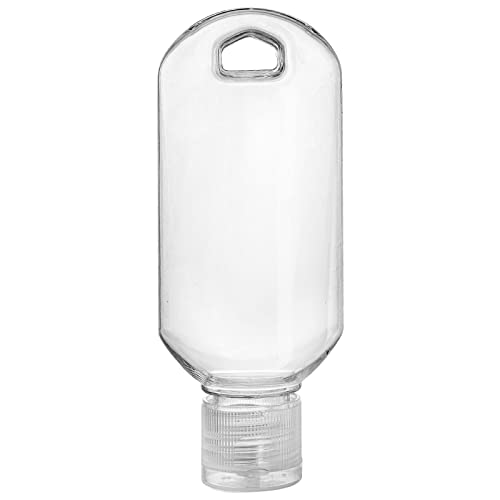 Kingrol 50 Plastic Travel Squeeze Bottles with Keychains, 2 oz Empty Hand Sanitizer Bottles, Portable Liquid Squeeze Containers for Toiletries, Cosmetics - Leak Proof, Refillable