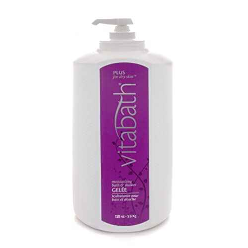 Vitabath Plus For Dry Skin Moisturizing Bath & Shower Gel Wash Replenishing Oils Deeply Hydrate & Soothe Dryness, Body Cleanser, Skin Restore & Foaming Gelee - 128 oz