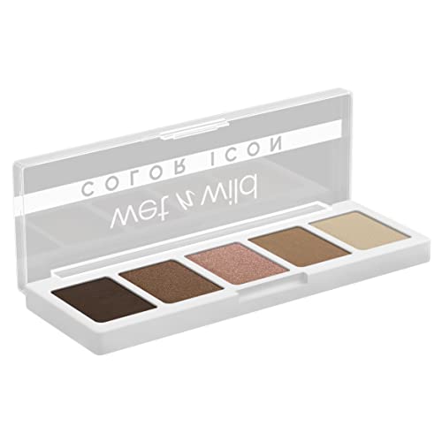 wet n wild Color Icon Eyeshadow Makeup 5 Pan Palette, Matte, Shimmer, Metallic, Long Wearing, Rich Buttery Pigment, Cruelty Free - Walking On Eggshells (Pack of 2)