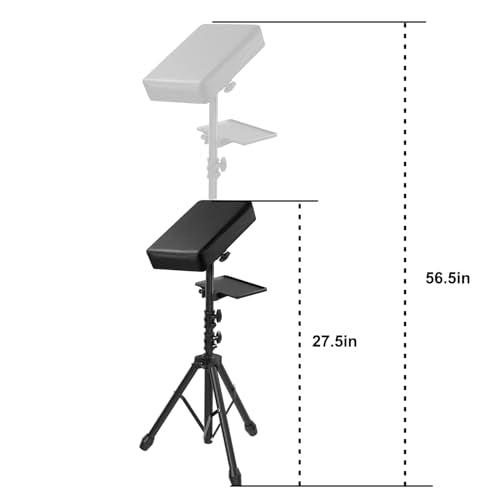 Tattoo Armrest Stand with Tray & Tripod Base ? Tattoo Arm Leg Rest Stand Adjustable Height & Angle, Portable Leather Support for Tattoo Artists, Studios & Mobile Work