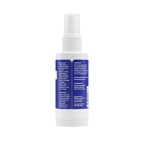 emuaid Clear + Repair Hypochlorous Acid Skin Spray, Hydrating Face and Mist Protection, Multi-Use Care for Sensitive Skin, Travel Size, 2 Pack