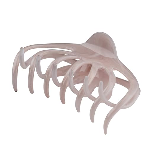 Scunci Collection Pearl Jaw Clip for Women, Blush Pink Marble Finish, Strong Hold Claw Hair Clip for Thick or Thin Hair, Everyday & Elegant Styles, 1-Piece