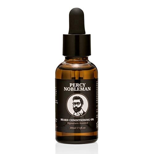 Percy Nobleman Beard Oil 99% Naturally Derived Signature Scented Blend. Beard Conditioning Oil With a Special Mixture of Quality Ingredients that Softens and Conditions your Facial Hair - 1 Fl Oz