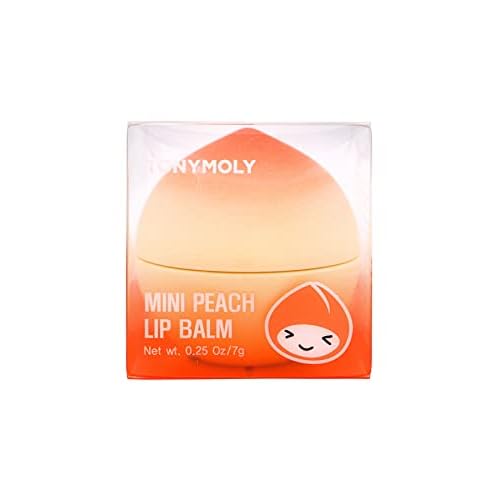 TONYMOLY Mini Peach Lip Balm, Moisturizing & Hydrating Korean Lip Care, Long-Lasting Travel-Friendly Formula with Peach Scent, Giftable Lip Care