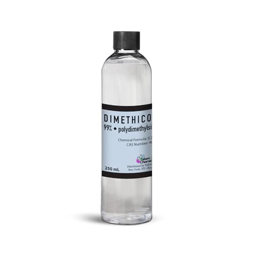 Dimethicone Oil Pure (250 mL / 8.45 Fl Oz) DIY Pure Dimethicone Cosmetic Grade Skin Moisturizer and Head Lice Treatment, Liquid Silicone for, Gun Oil