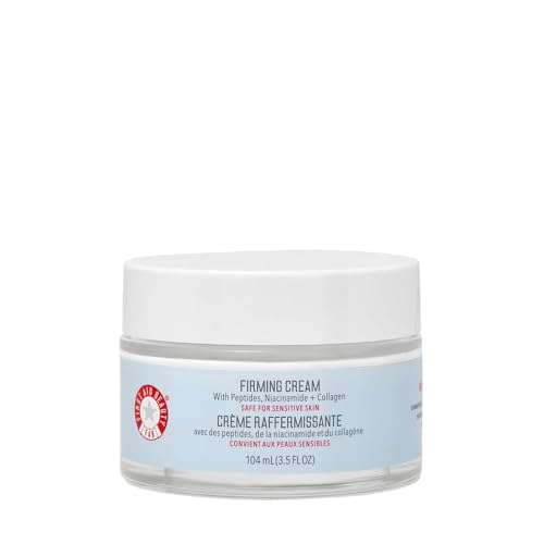 First Aid Beauty - Firming Collagen Cream with Peptides & Niacinamide, Ultra-Rich Plumping Moisturizer, Hydrates & Visibly Firms, Non-Comedogenic, Safe for Sensitive Skin, 3.5 oz