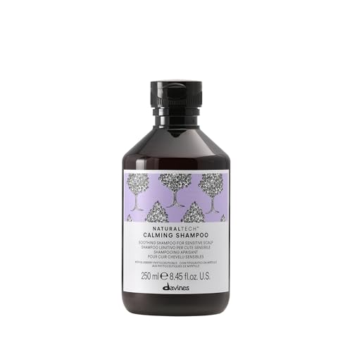 Davines Naturaltech Calming Shampoo, Soothing & Relieving for Sensitive Scalp - With Blueberry Phytoceuticals - Gentle Cleanser Reduces Itching & Redness, 8.45 Fl Oz