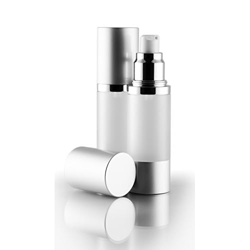 Airless Pump Bottle Refillable Travel Containers 30 ml/1 oz. (Frosted, 4-Pack)