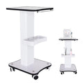 Beauty Salon Trolley with Wheels, Esthetician Rolling Cart, 3-Tier Storage with Lockable Casters for Beauty Equipment, Salon & Spa Use, Load Capacity 88 lbs