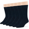 7BigStars Men Dress Socks 6 Pairs Crew Size 10-13 13-15 Soft Stay Up Fit Business Office Cotton Comfort