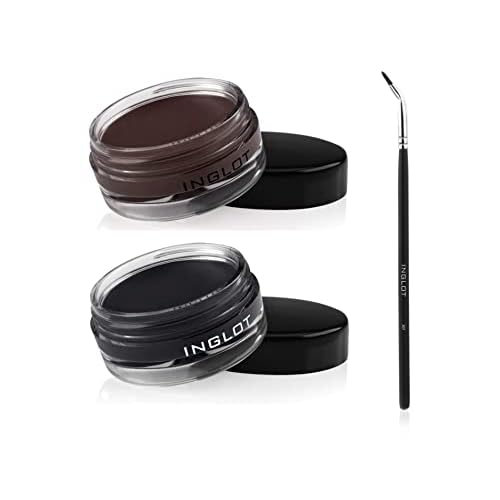 Inglot Eyeliner Bundle - AMC Eyeliner Gel 90, AMC Eyeliner Gel 77 and Brush 30T (3-piece)