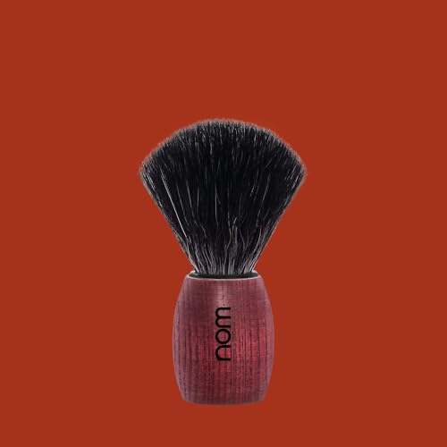 NOM Ole Shaving Brush | Vegan Shave Brush for Shaving soaps and creams | sustainable eco-friendly and reusable | Exfoliating Shaving Brush | Blushed Ash handle