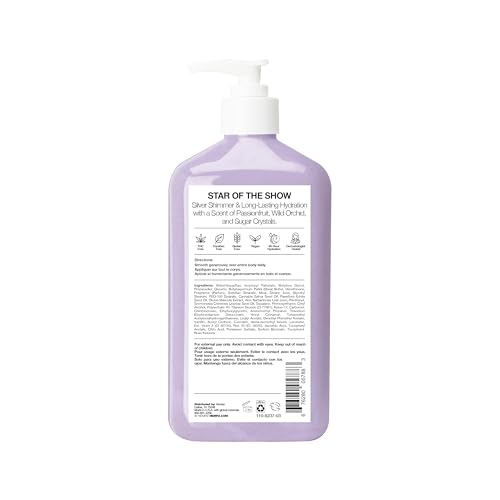 Hempz NEW Star Dust Body Lotion, Iridescent Glow Shimmer, Passionfruit and Wild Orchid, Hydrating and Nourishing Moisturizer, 17 oz.