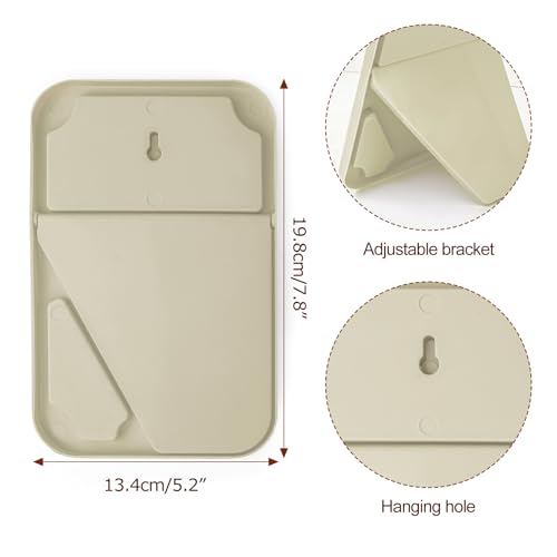 10Pcs Table Desk Vanity Makeup Mirror, 8-Inch Simple Portable Travel Mirror with Stand, Standing and Wall Hanging Dual-use Beige