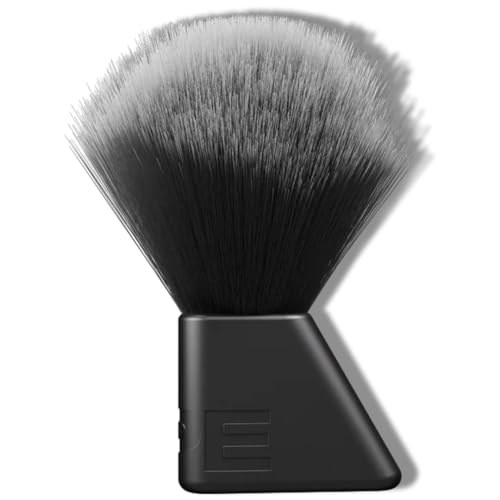 HYPE Vegan Shave Brush ? Premium Synthetic Fibers, CNC Machined Aluminum Handle ? Whips Up Luxurious Lather for a Smooth, Precise Shave - Black