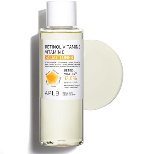 APLB Retinol Vitamin C Vitamin E Facial Toner | Retinol VITA CEN¢â 12.0% 5.41 FL.OZ/Korean Skincare, Replenishing Moisture, Revitalize for Gentle and Improve Skin Texture Through Retinol