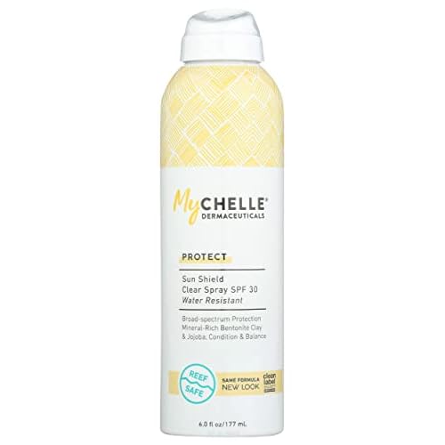 MyCHELLE Dermaceuticals Sun Shield Clear Spray Spf 30, Vegan, Cruelty Free, Non GMO, 6 Fluid Ounce (Pack of 1)