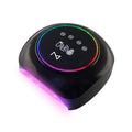 M - HaloLite LED Nail Curing Lamp 98W, 32 LEDs, Wireless Rechargeable with 5200mAh Battery, Fast UV/LED Gel Nail Dryer for Salon & Home Use, Long-Lasting, Portable, Cordless Design (Black)