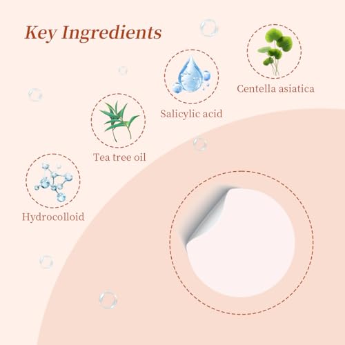 Pimple Patches for Face (96 Count) ? Invisible Hydrocolloid Acne Patches with Tea Tree & Salicylic Acid ? Waterproof Zit Stickers for Overnight, Makeup & Sensitive Skin