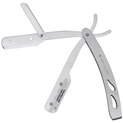 The Shave Factory Straight Edge Razor Kit - with Single Stainless Steel razors for men from (Matte, Derby Premium Single Edge)